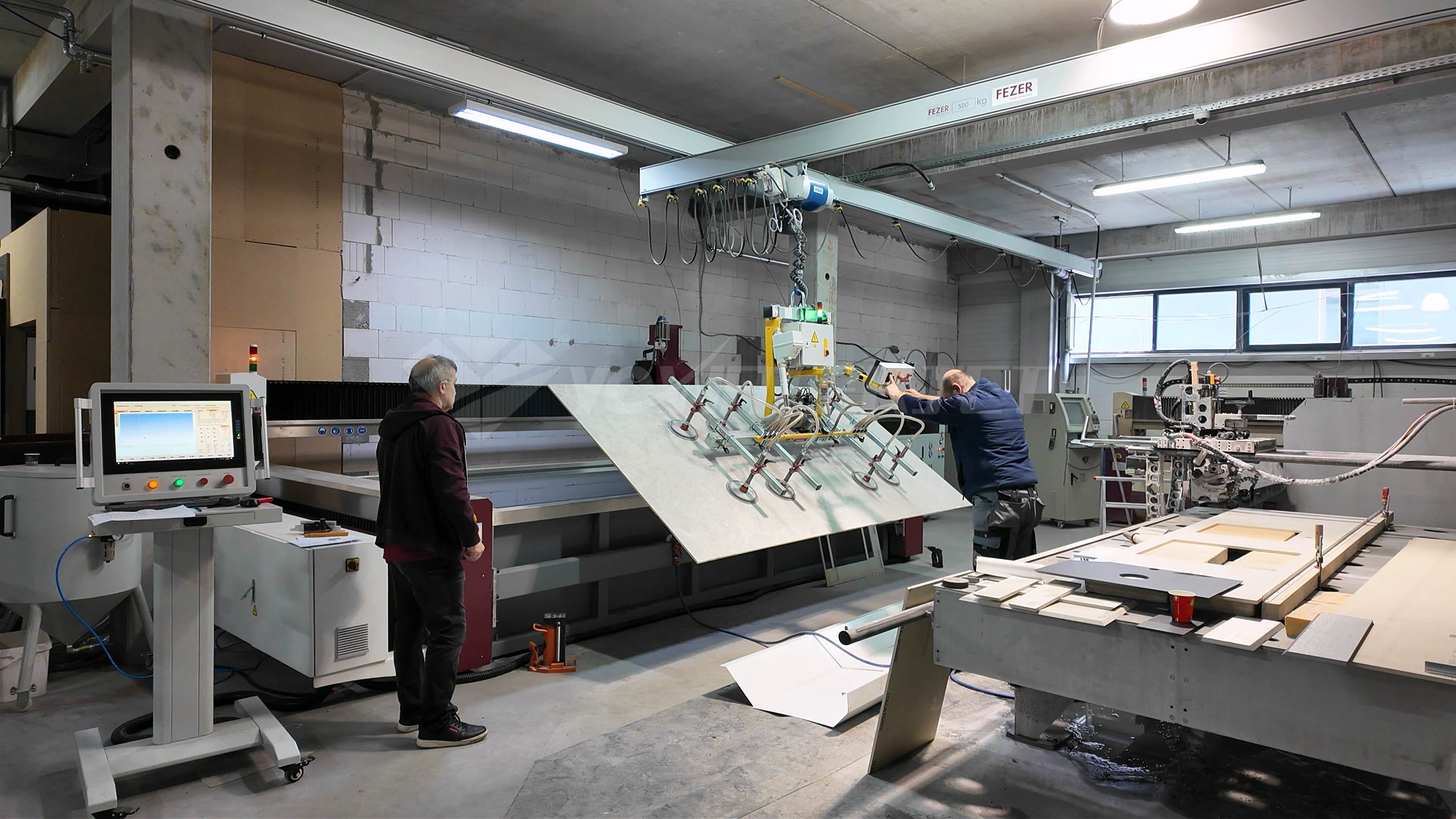 D&eacute;coupe de comptoirs de cuisine en marbre 