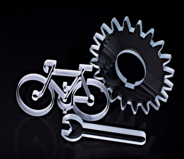 &Eacute;chantillon de coupe en verre &agrave; jet d'eau